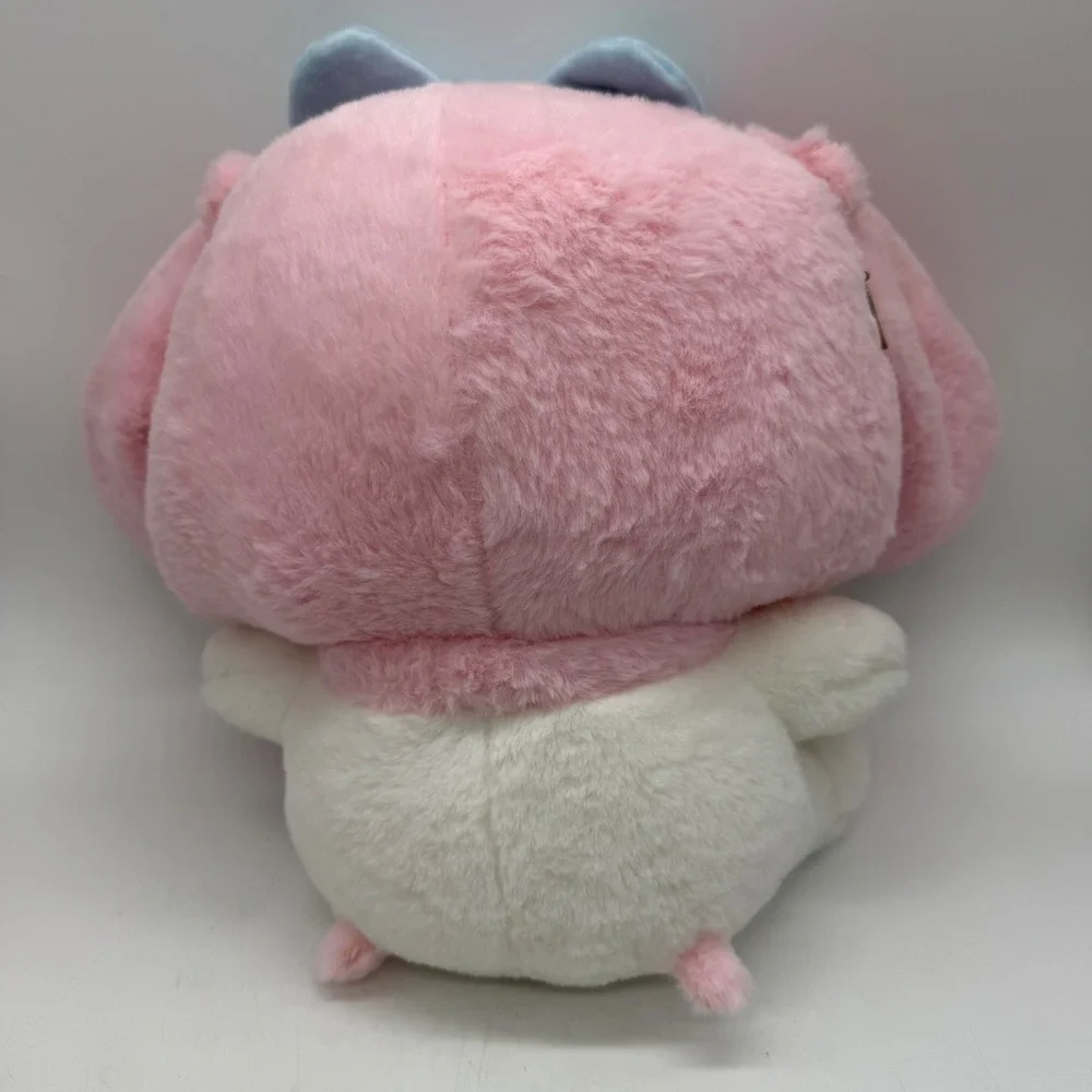 Sanrio My Melody Plush w Pocket Pink Blue Bow Bunny Bag